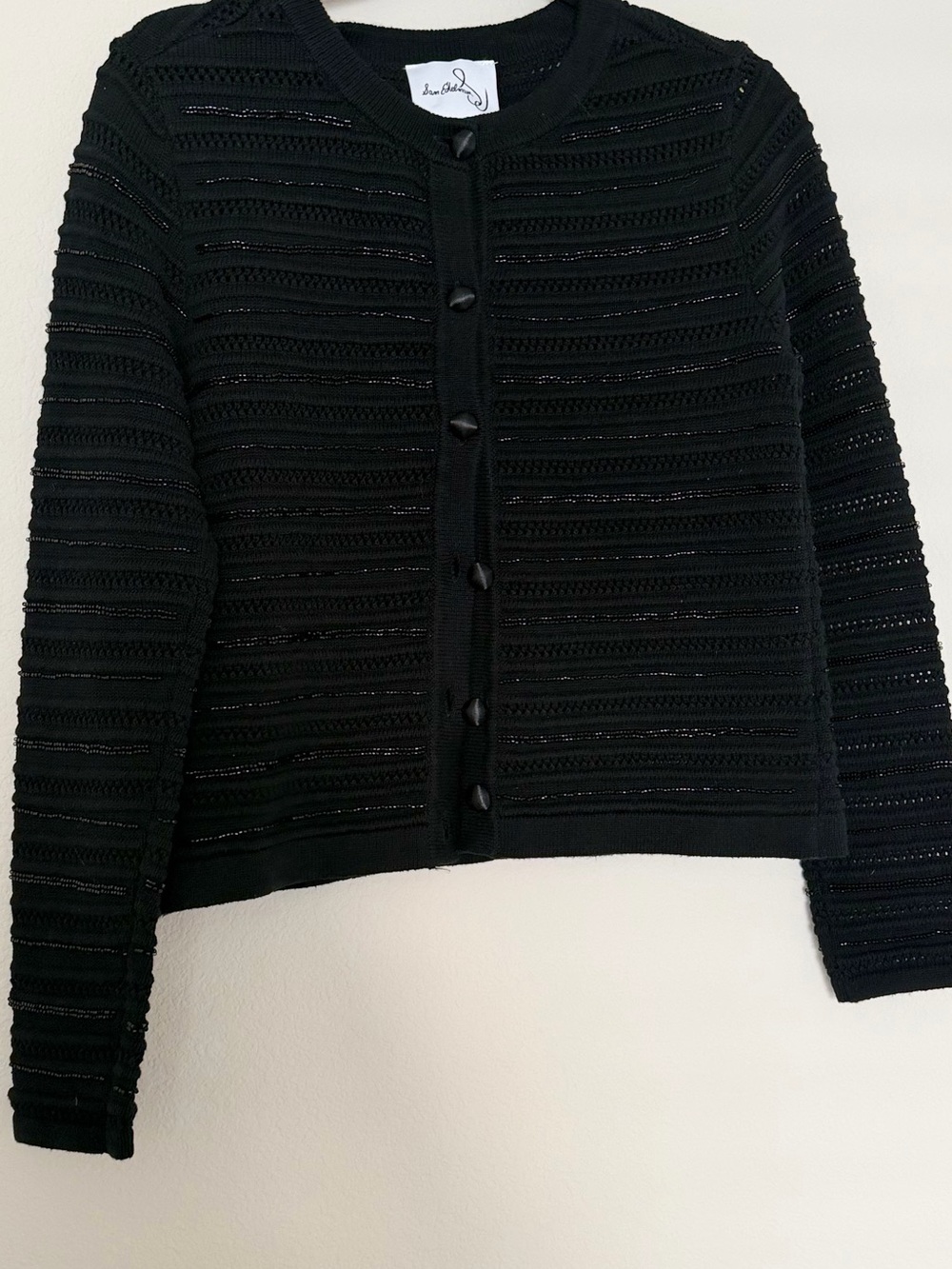 Sam Edelman black Textured Knit Cardigan Sweater - Unbranded